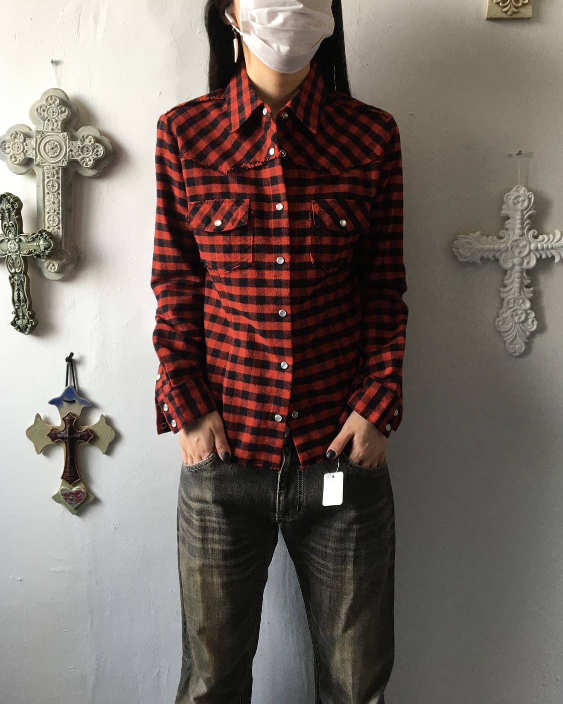 Playboy check pattern hisrt 상품이미지8