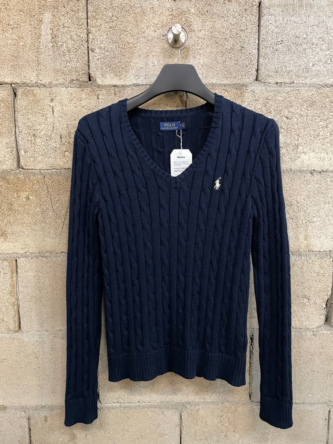 폴로 랄프로렌 브이넥 케이블 니트 상품이미지1
