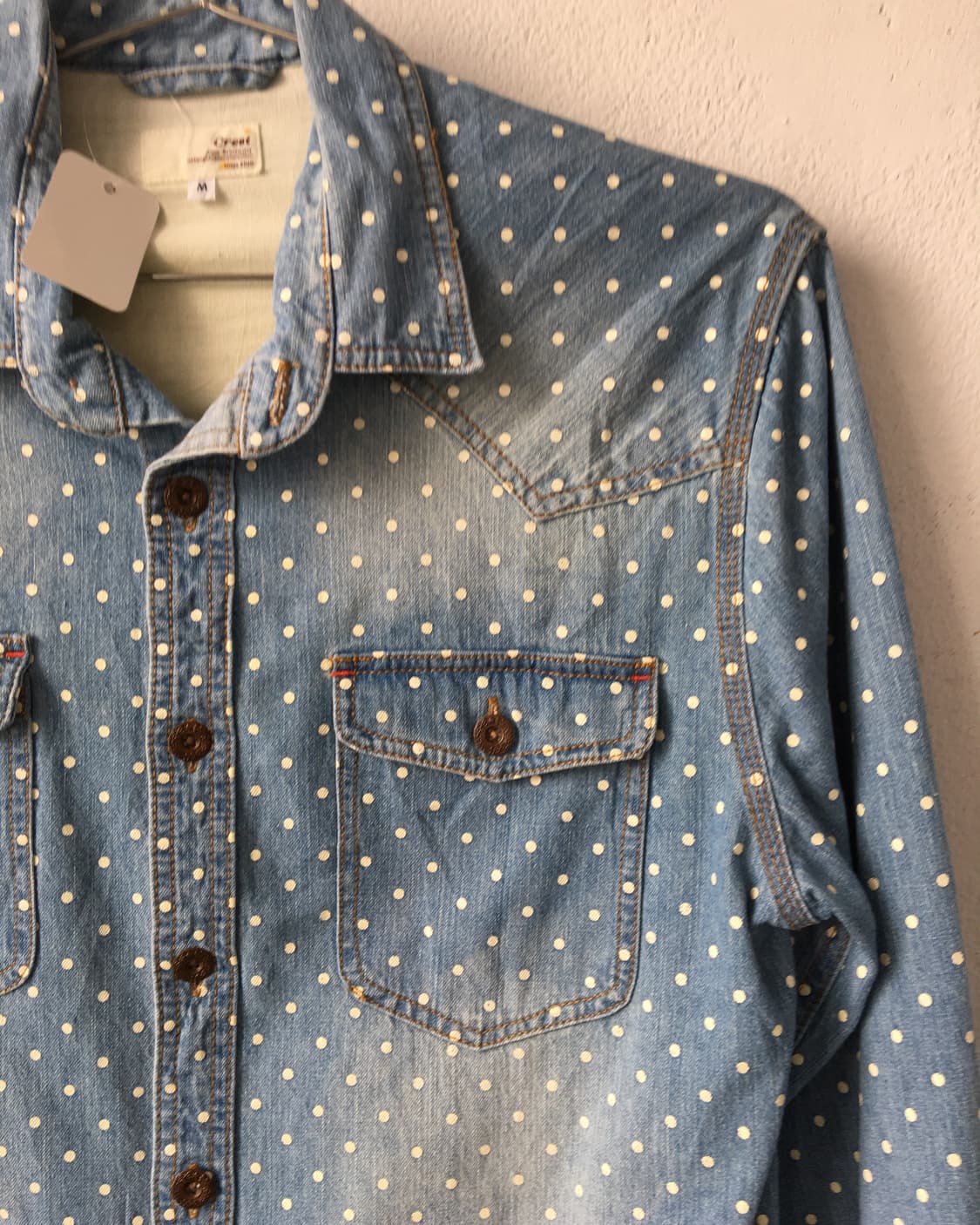 Dot pattern pocket point shirt 상품이미지4