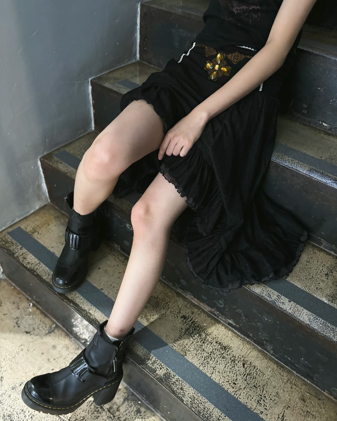 오즈온 언밸런스 플레어 스커트 상품이미지2