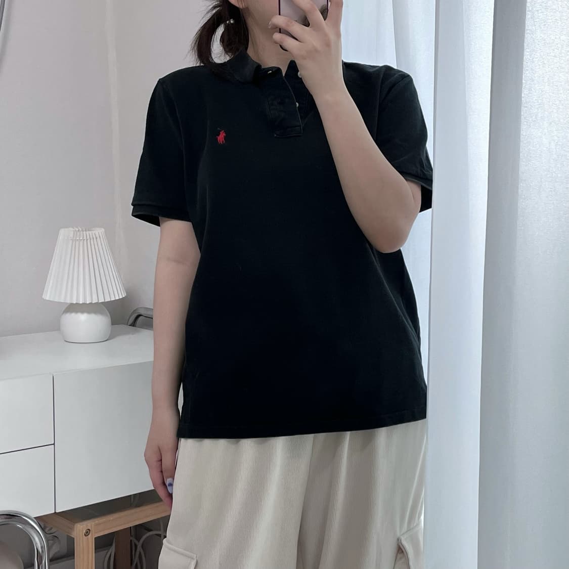[정품] 폴로 블랙 / 레드포니 반팔카라티 [ M ] 상품이미지2