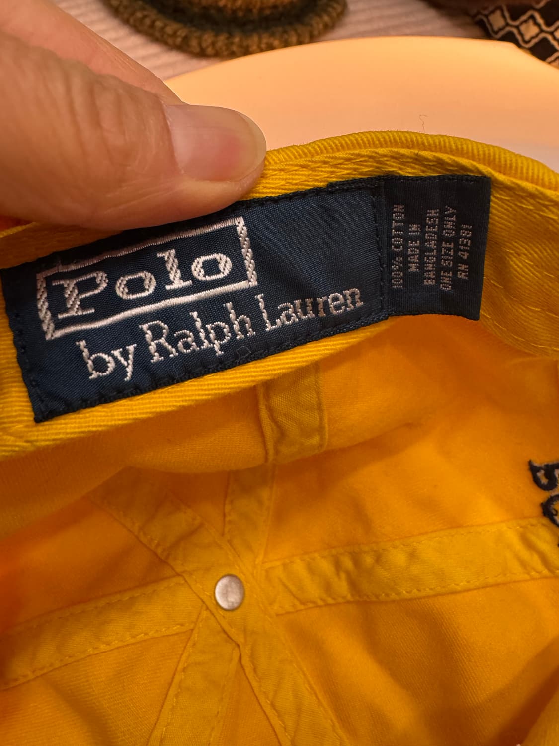 🧢 Polo 폴로 랄프로렌 클래식 포니 로고 볼캡 (옐로우) 상품이미지8