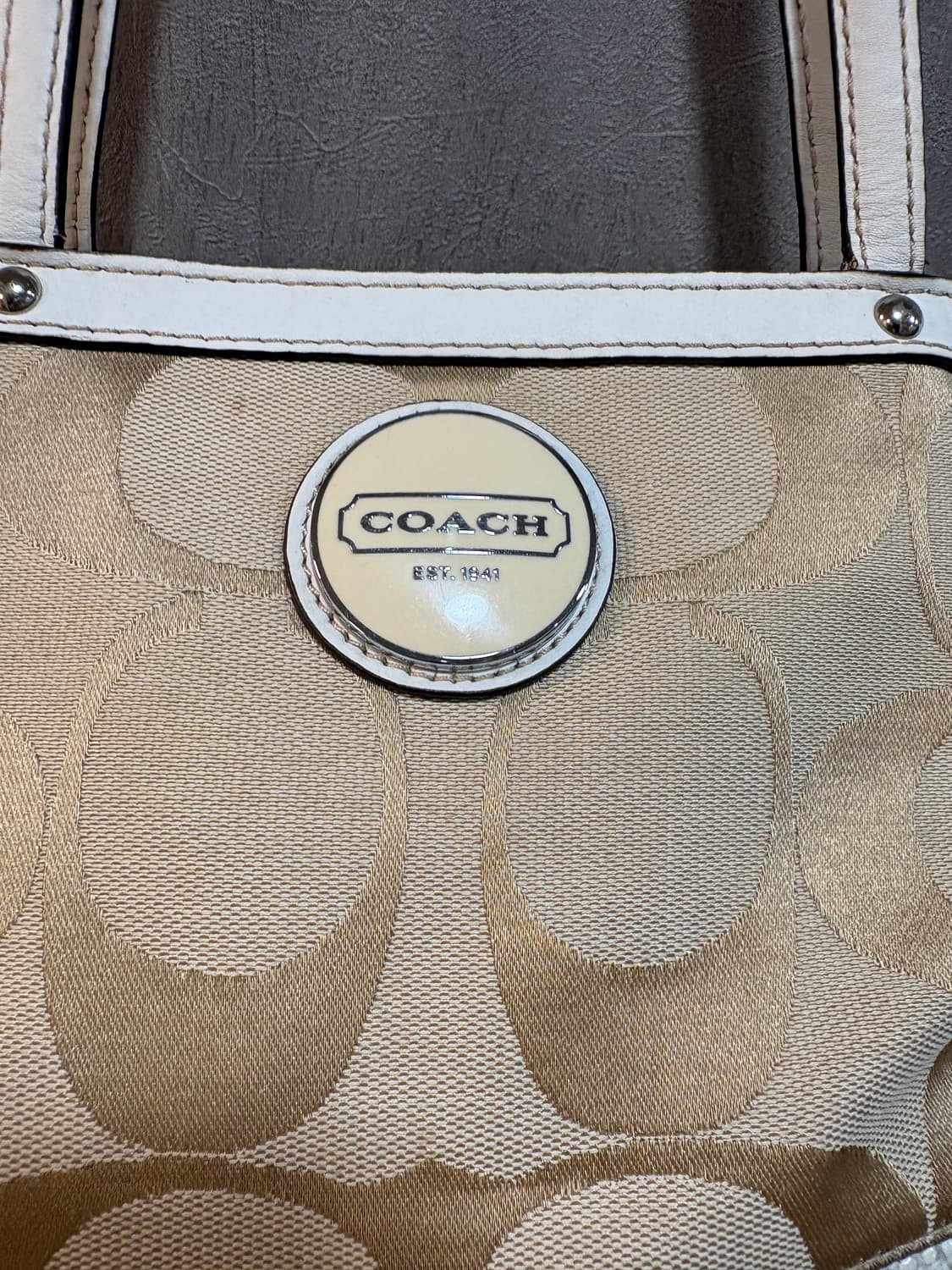 코치 시그니처 아이보리 숄더백 가방 상품이미지2