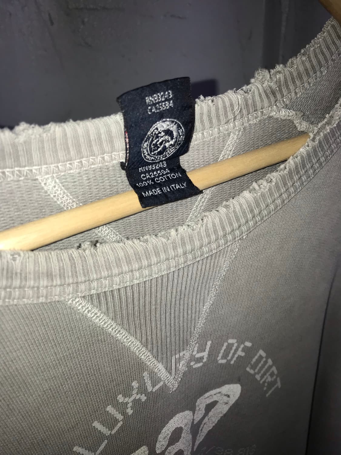 Diesel Luxury Of Dirty 737 Grey Sweatshi 상품이미지4