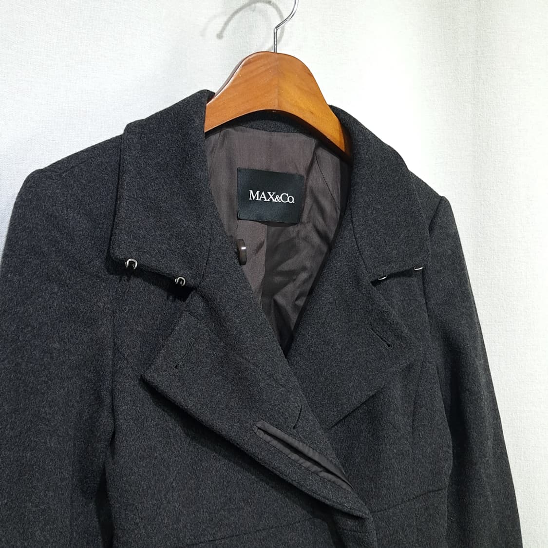 CN940W M 막스앤코 막스마라 앙고라 울 벨티드 롱 코트 상품이미지3