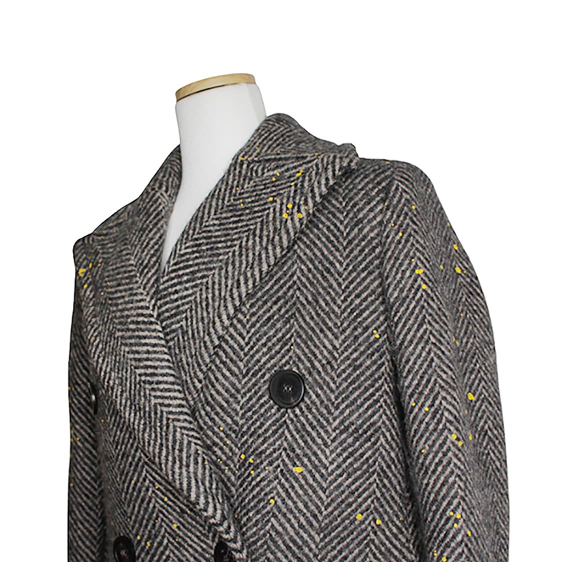 골든구스 그레이 순모 헤링본 롱코트 55 상품이미지5