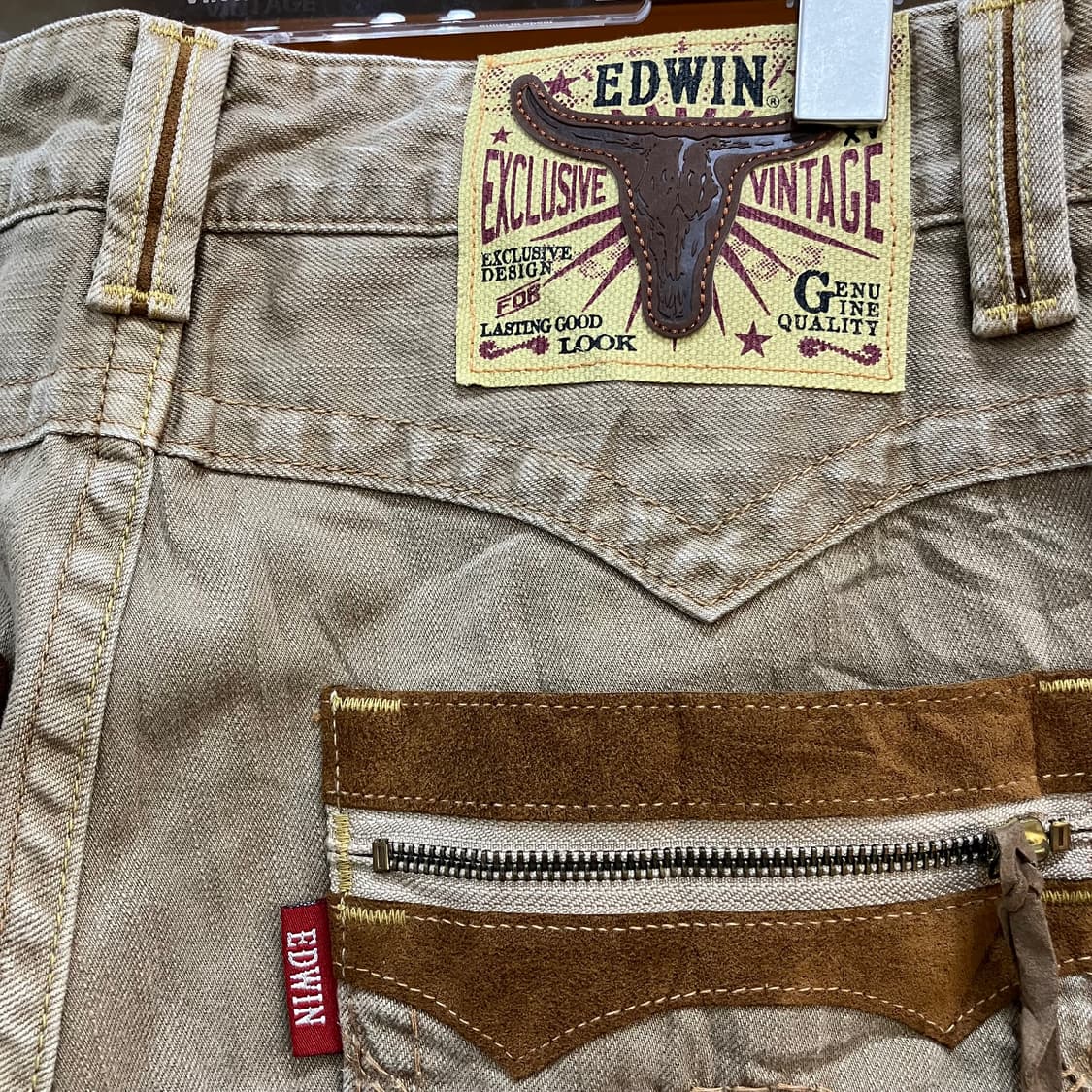 에드윈 웨스턴 베이지 워싱 코튼 팬츠 32 상품이미지3