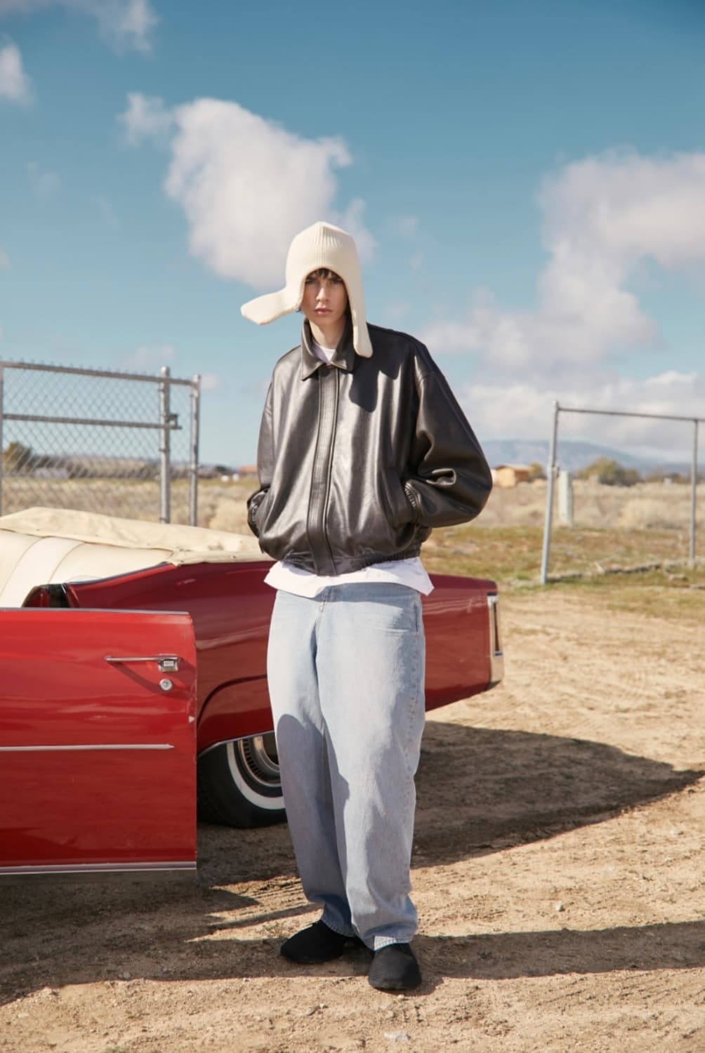 STU 오버핏 레더 자켓 브라운 구매합니다 상품이미지2