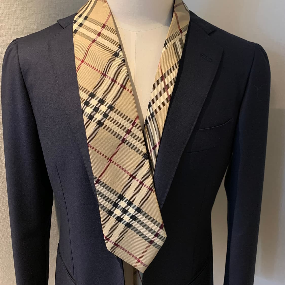 버버리(BURBERRY) 노바체크 넥타이 명품 100실크 A등급 9cm 상품이미지2