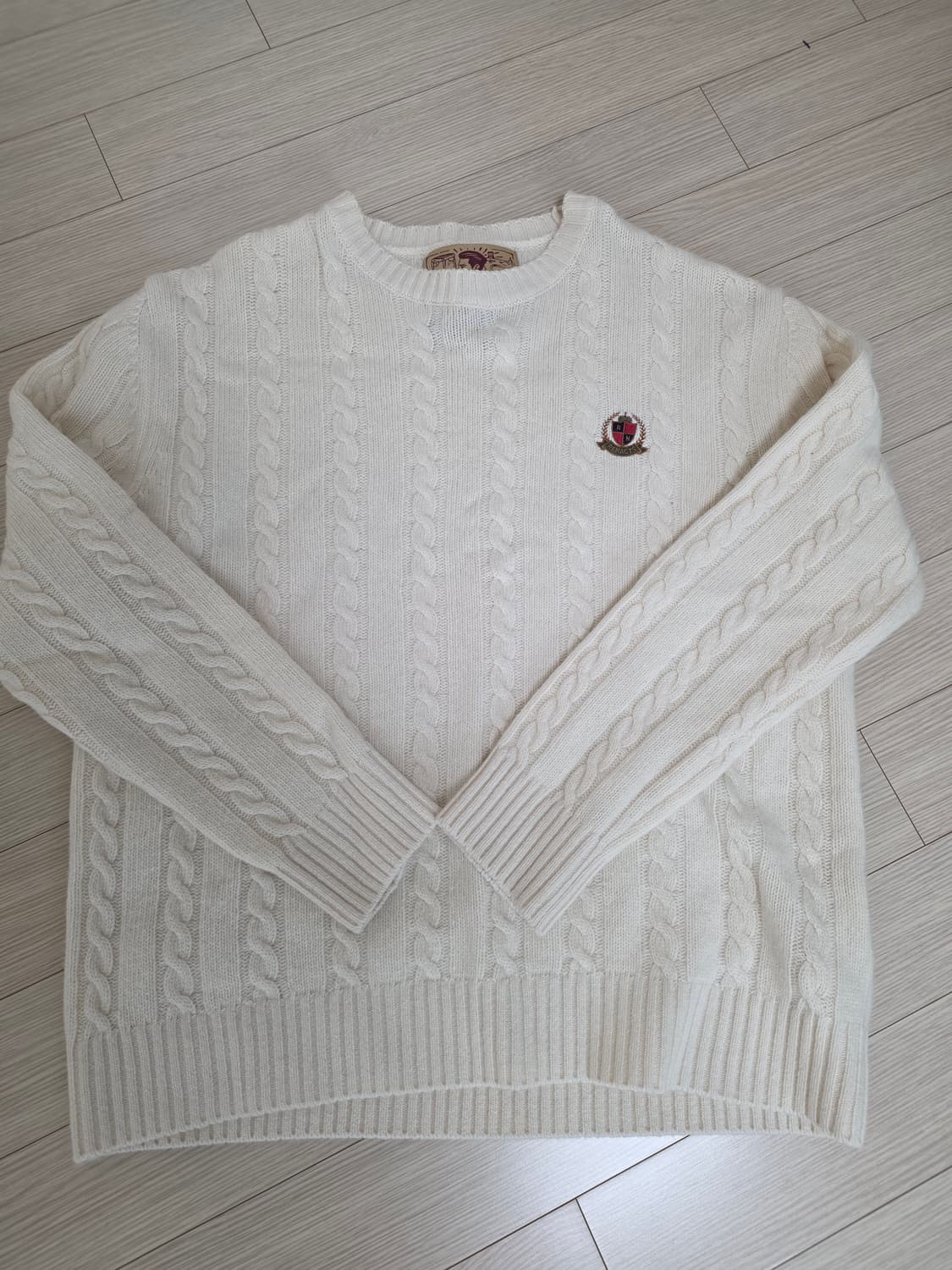 리넥츠 케이블 니트 아이보리  1 사이즈 (100~105) 상품이미지1