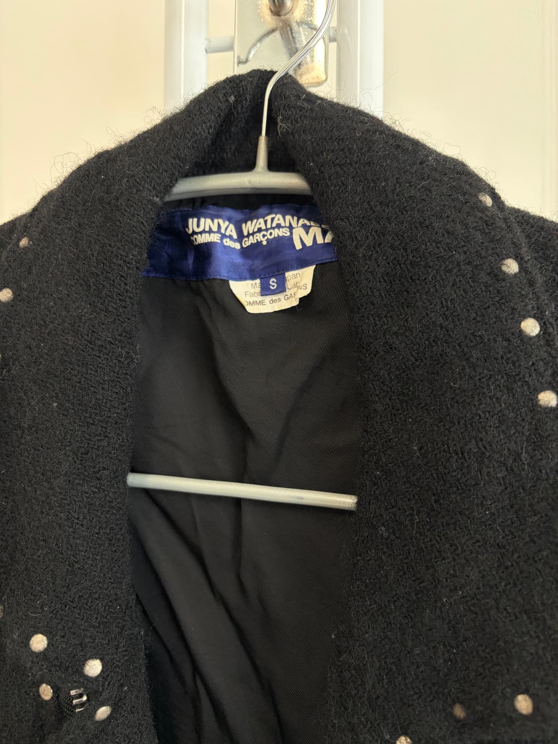 준야와타나베 07aw 스터드 축융 울 라이더 자켓 상품이미지3