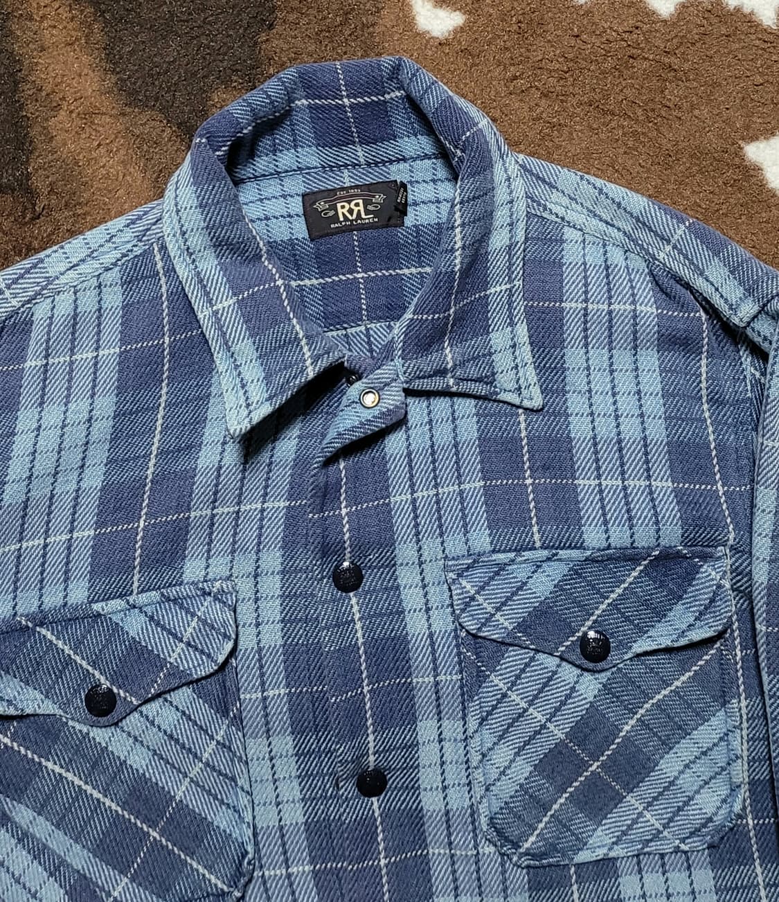 RRL 아우터 & 남방 블루체크(XL) 상품이미지4