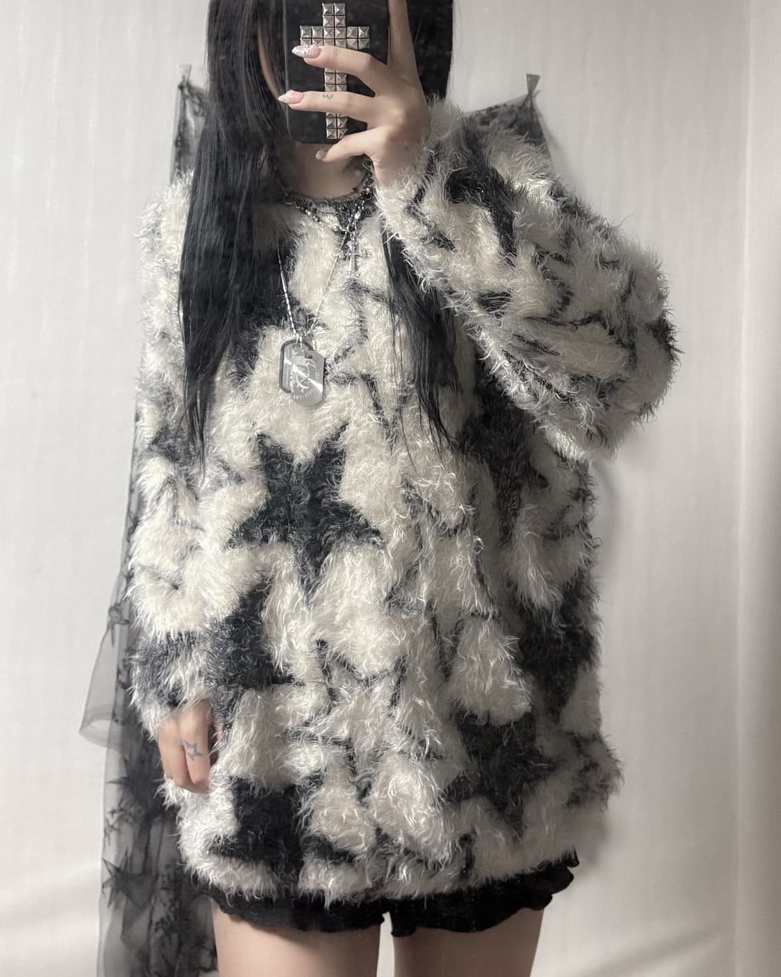 y2k 스타 글리터 니트 상품이미지2