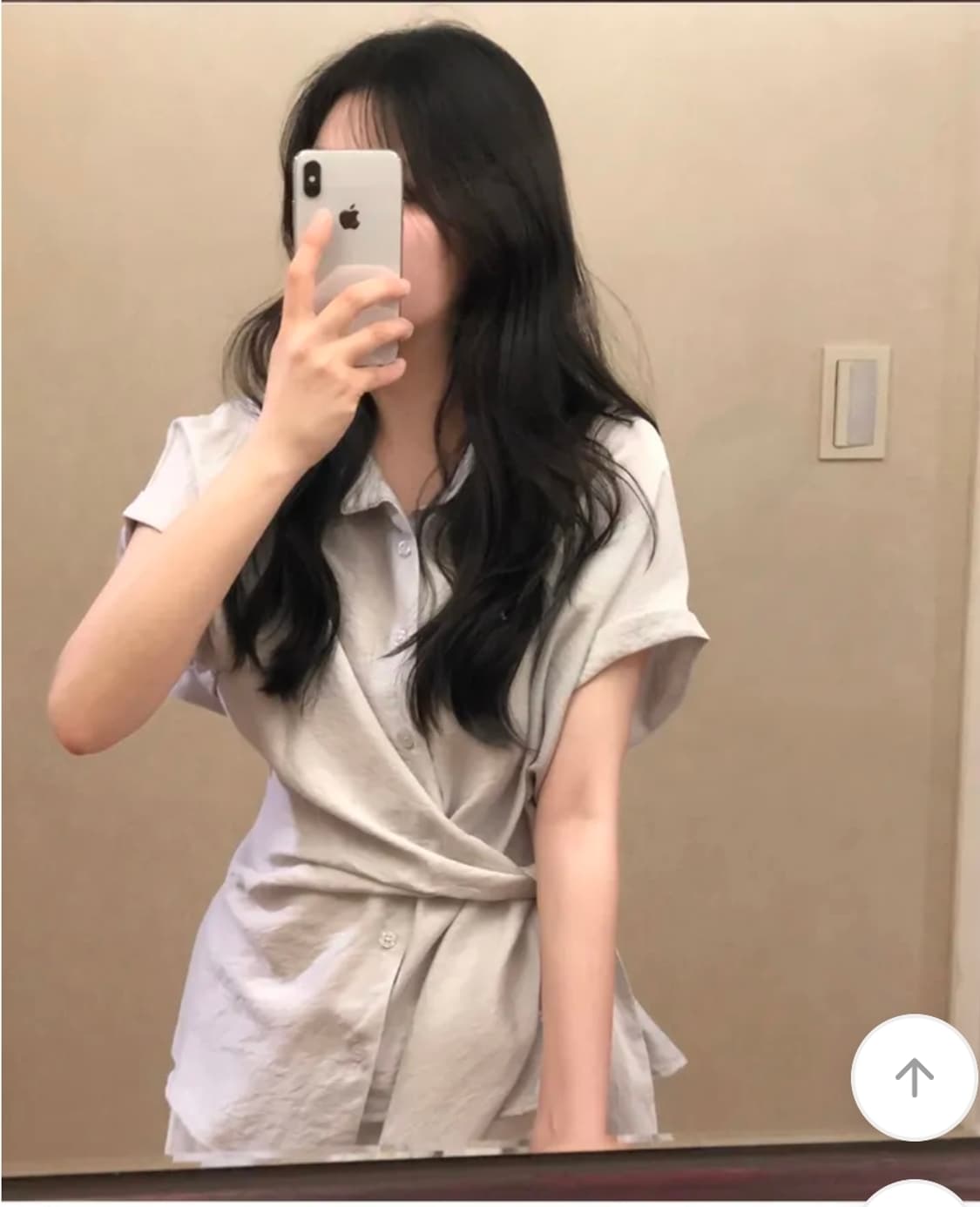 [새상품] 세컨드플레이스 랩 반팔 블라우스 상품이미지3