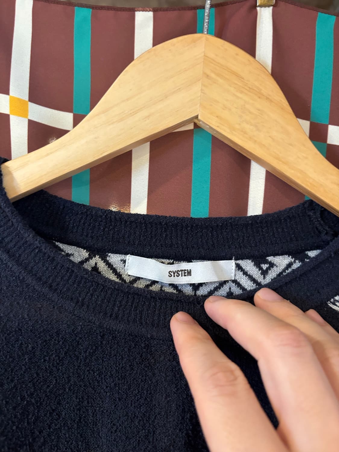 시스템 네이비 니트 상품이미지3