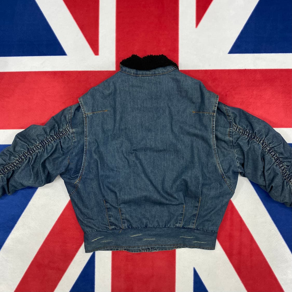 빈티지 데님 무스탕 M 실측 L  상품이미지5