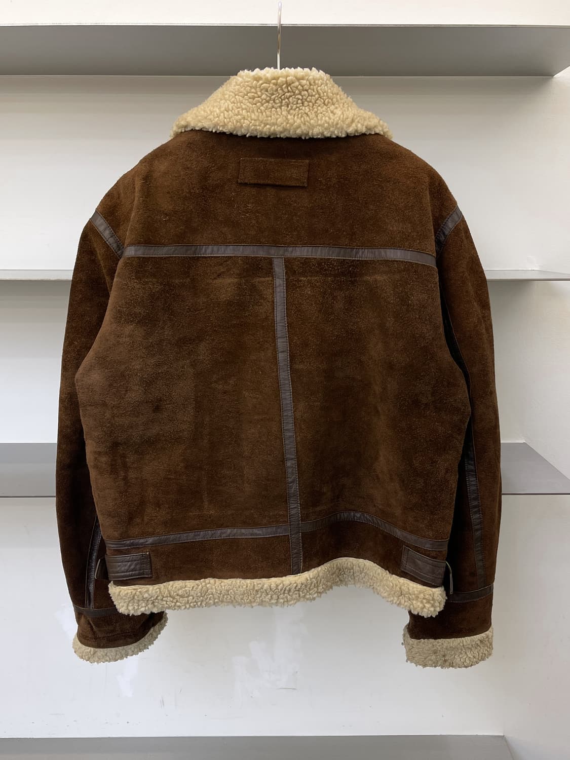 N.stage 90s U.S.A.F B-3 스웨이드 무톤 자켓 상품이미지4