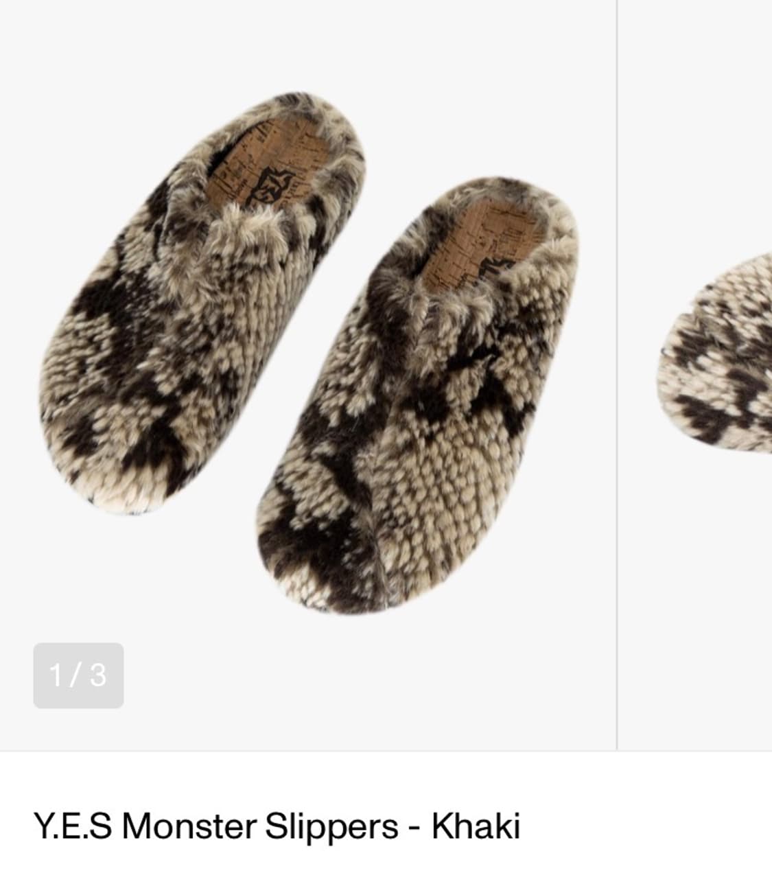 Yeseyesee Y.E.S Monster Slippers Khaki  상품이미지4