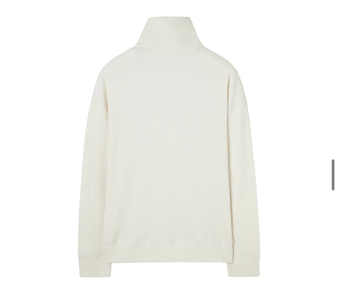 (새상품) 인사일런스 볼드 리브 하프 집업 니트 CREAM 상품이미지3