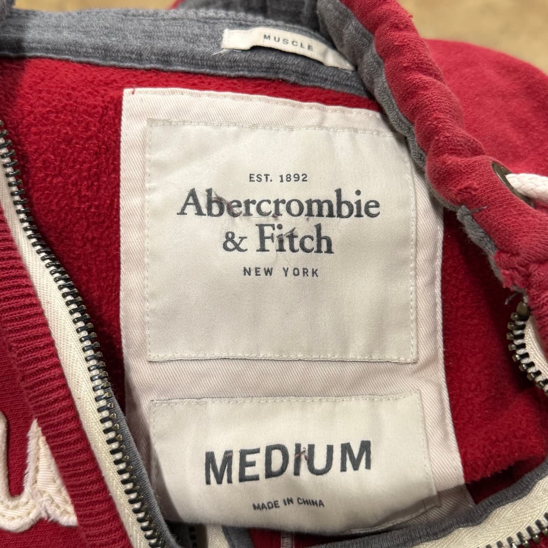 아베크롬비 레드 후드집업 상품이미지6