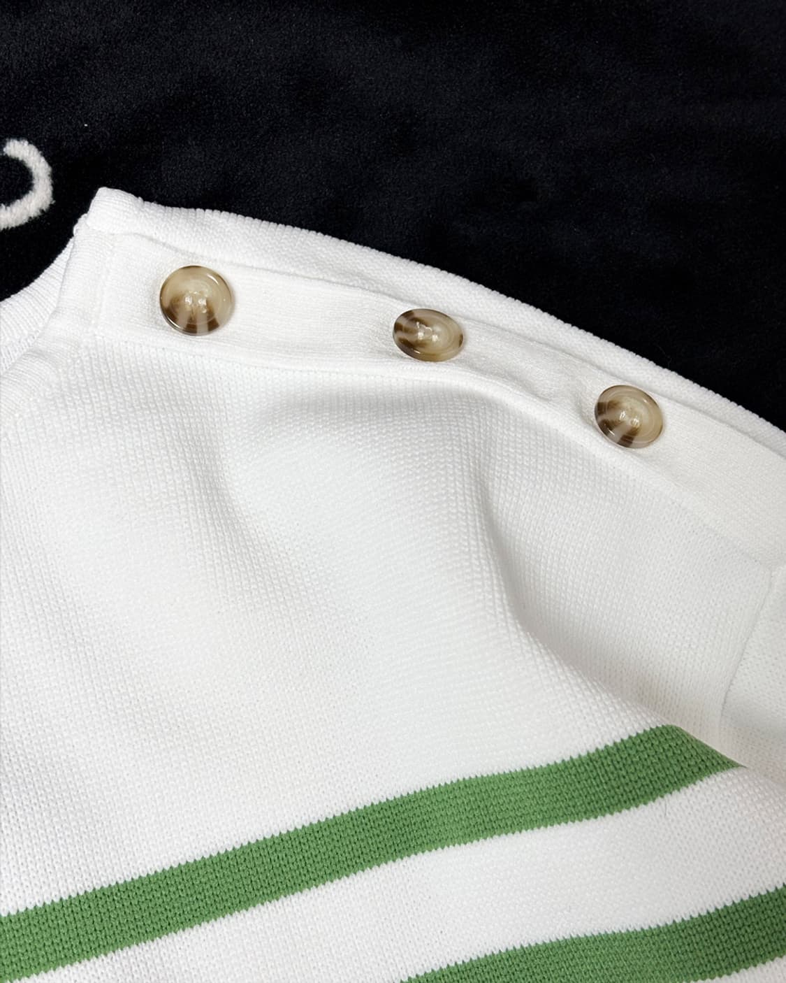 일본빈티지 그린 스프라이프 맨투맨 상품이미지3