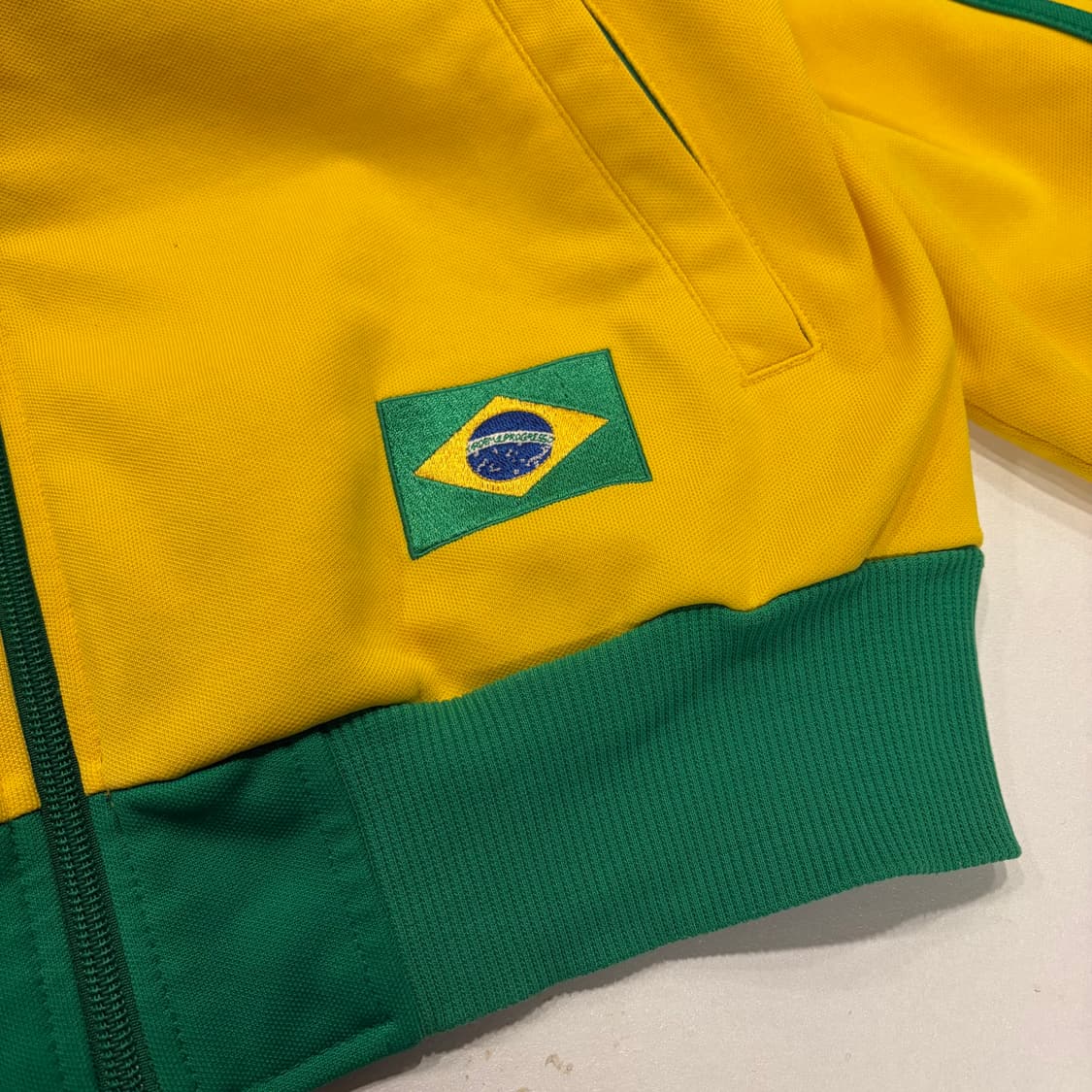 [95] 00s 아디다스 브라질 삼바 트랙 자켓 옐로우 B576 상품이미지6