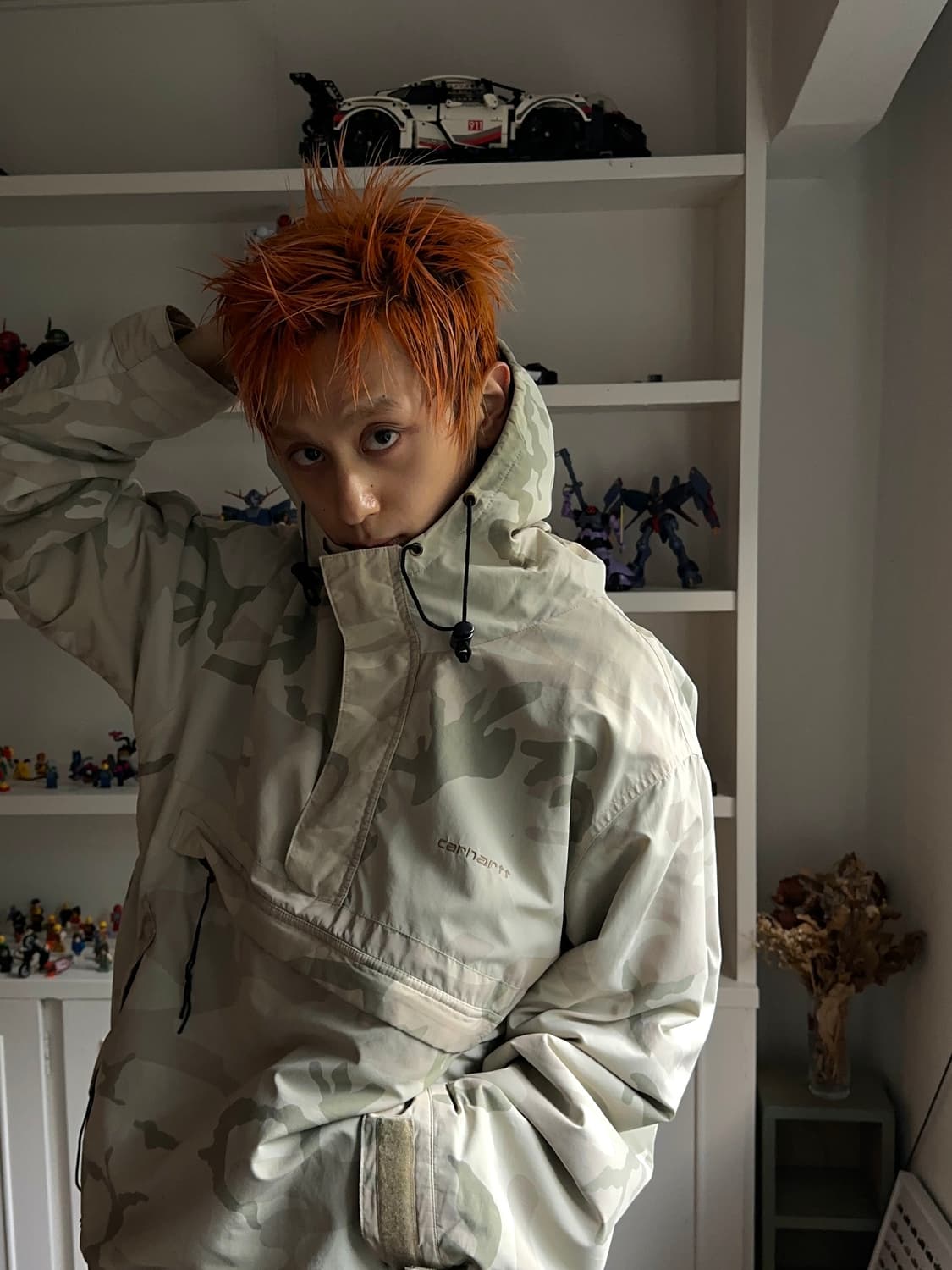 Carhartt WIP 화이트 카모플라쥬 아노락 상품이미지2