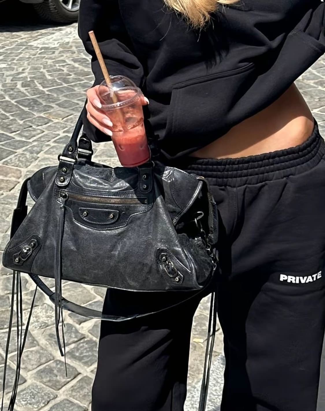 빈티지 발렌시아가 모터백 미디움 다크그레이 가방 상품이미지2