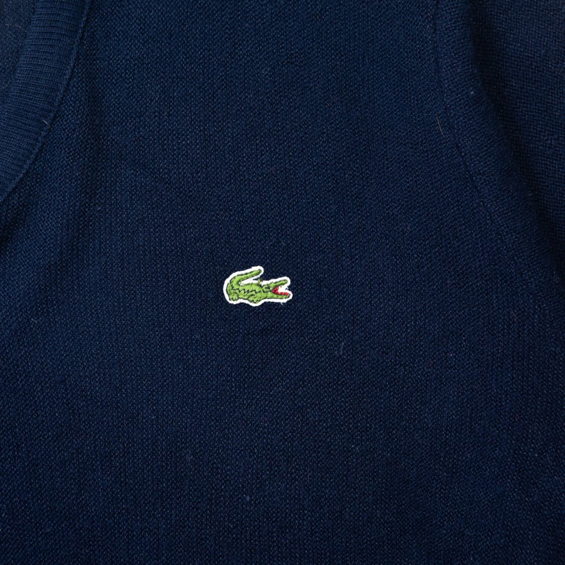 80s IZOD 라코스테 아크릴 브이넥 니트 네이비 상품이미지2