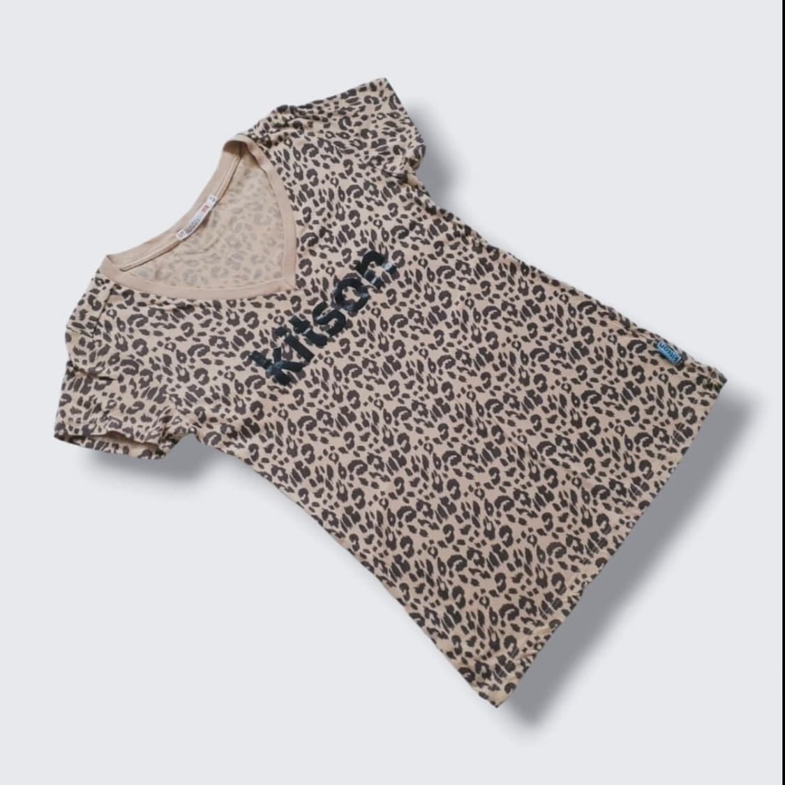 Leopard v-neck halfsleeve 상품이미지2
