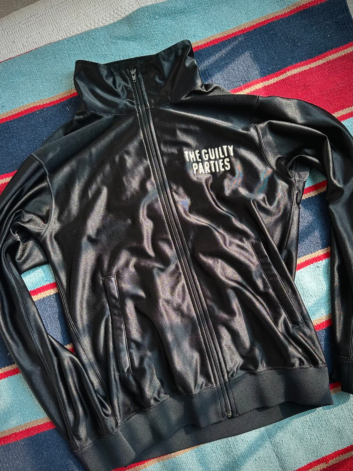 와코마리아 추리닝 저지 집업 자켓 블랙 상품이미지2