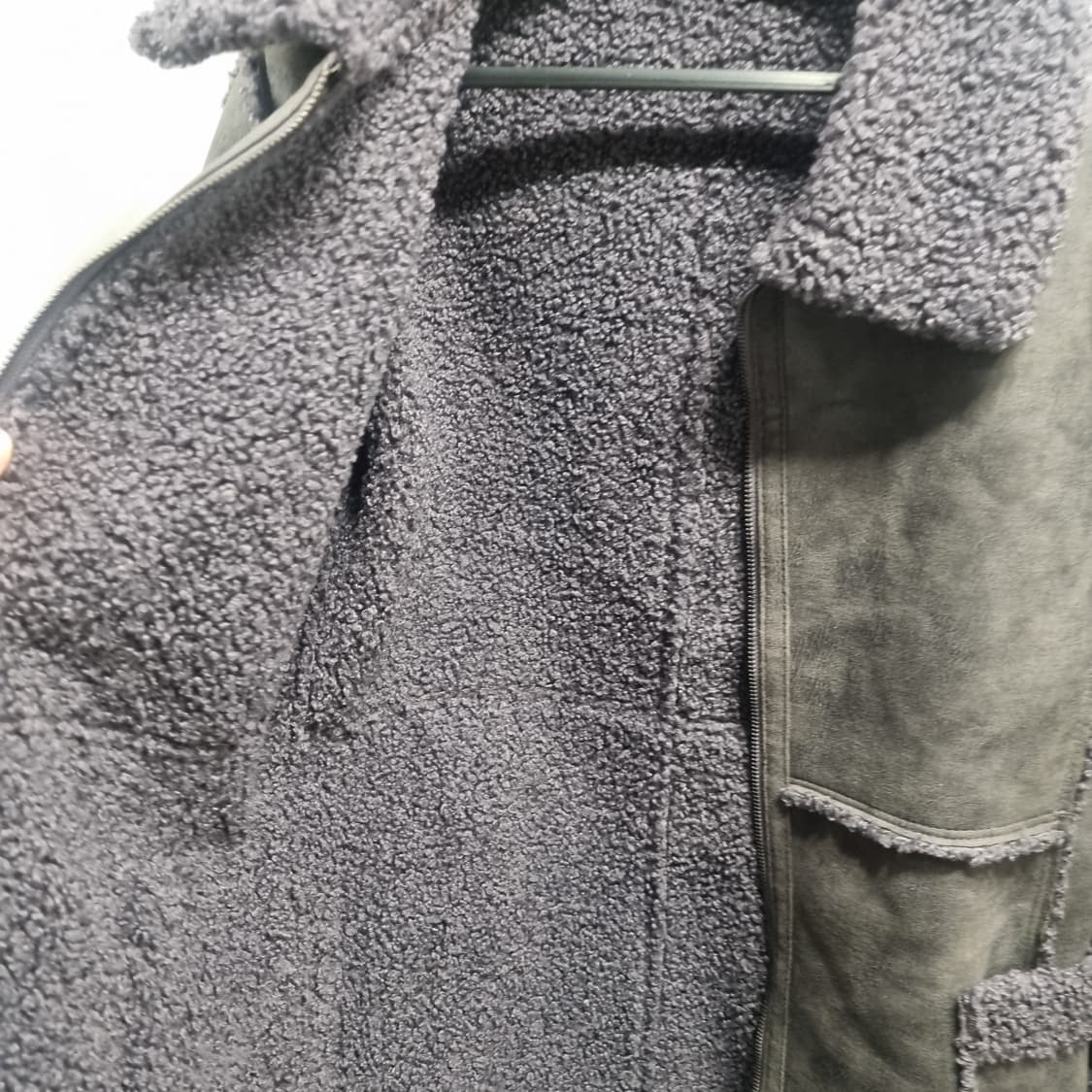 무스탕 롱 코트 그레이 상품이미지3