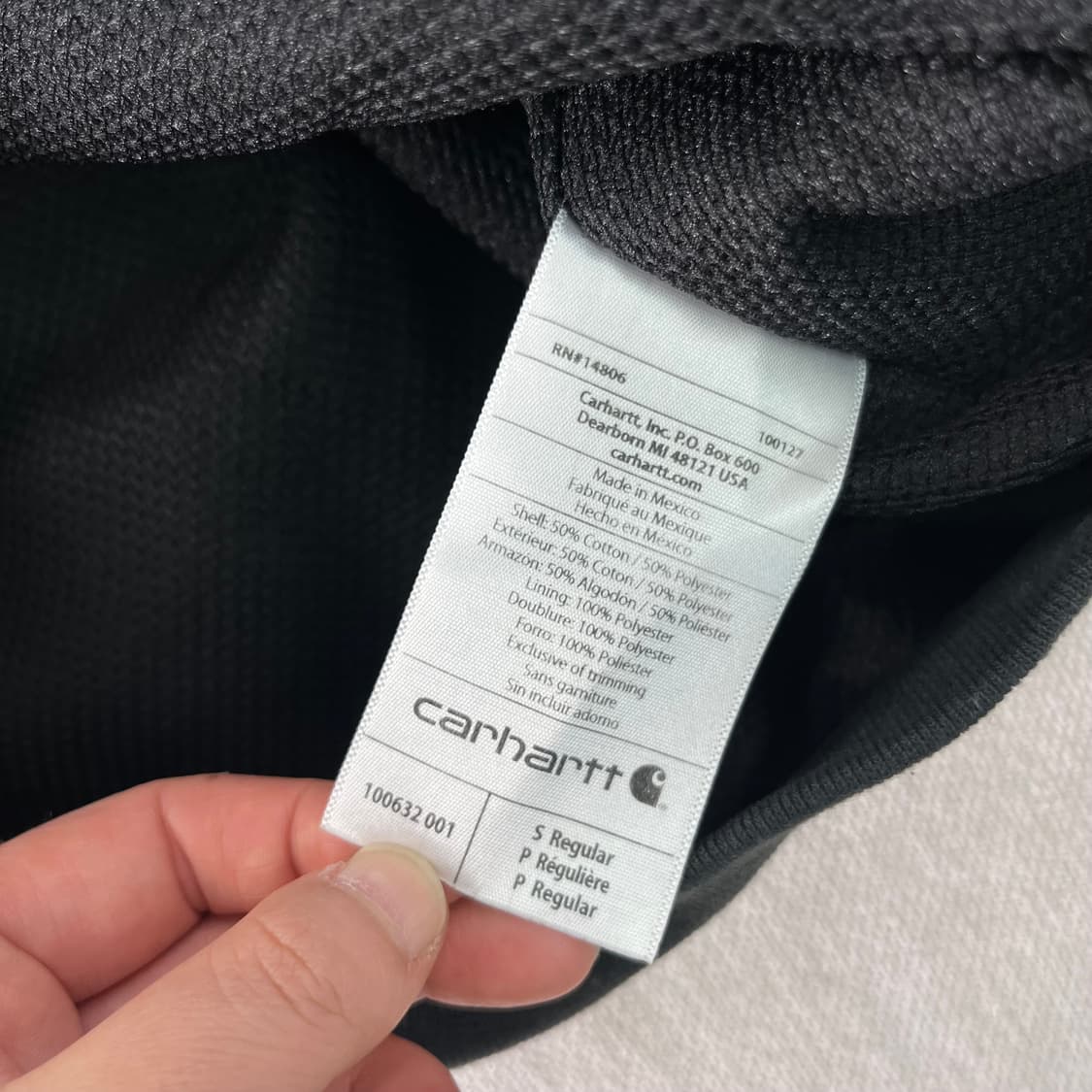 100 칼하트 써멀 블랙 후드집업 상품이미지7