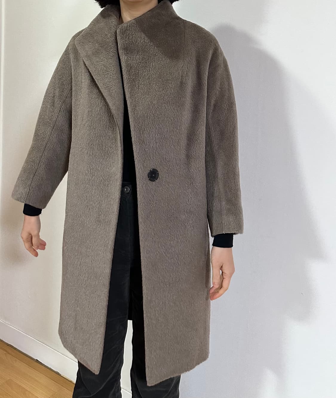 TIME 타임 울100%(베이비 라마 51프로) 코트 상품이미지7