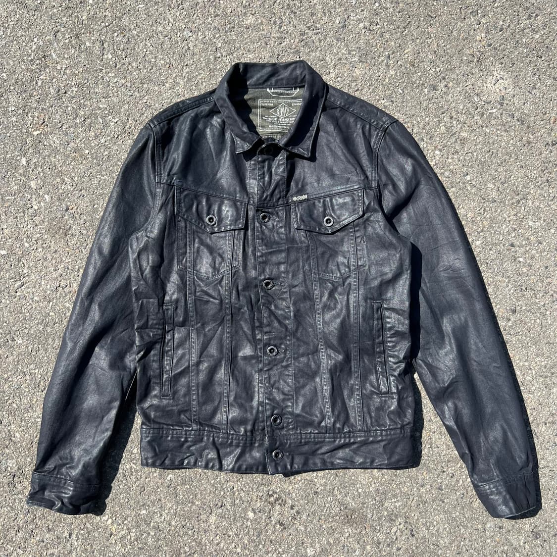 Replay 코팅 다크 인디고 데님 트러커 자켓 상품이미지1