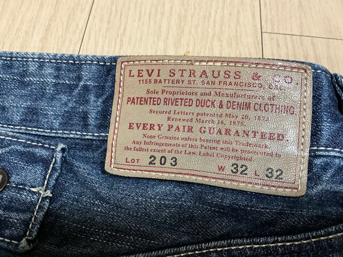 리바이스 203 made in japan 워싱 데님 신치백제거  32 상품이미지5