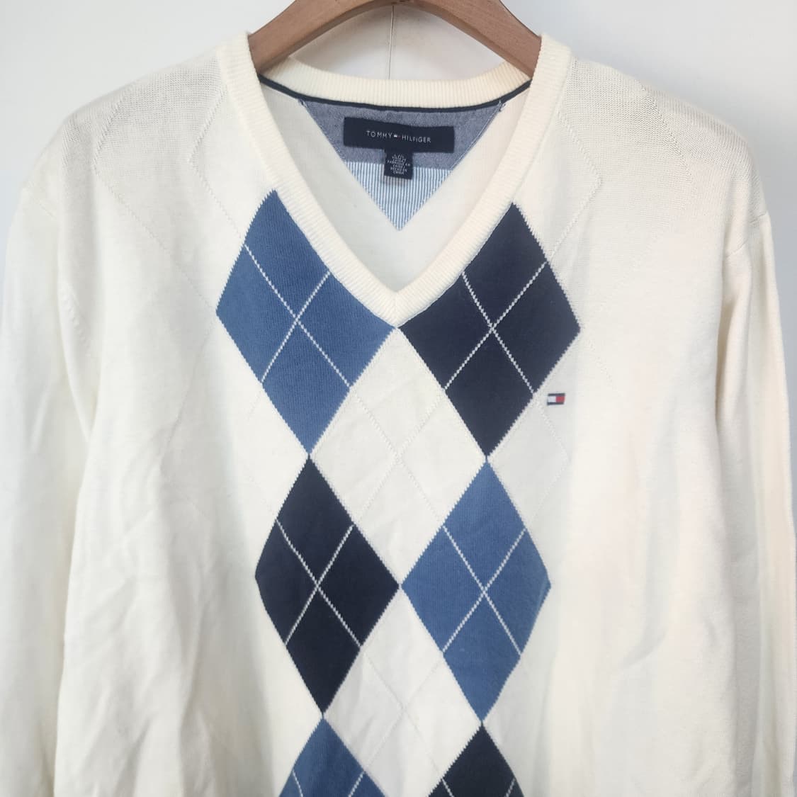 타미힐피거 아가일 니트 아이보리 상품이미지2