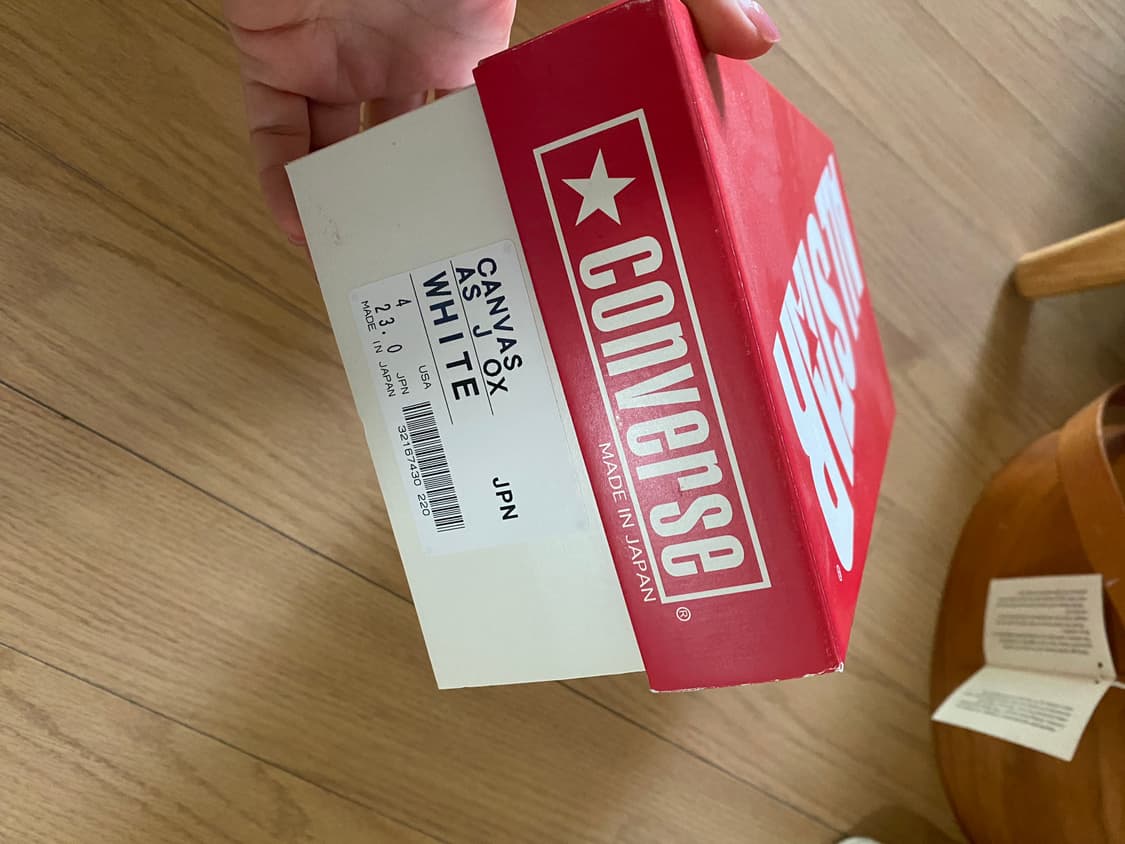 캔버스 재팬 제이옥스 올스타 로우 화이트 230사이즈 상품이미지5