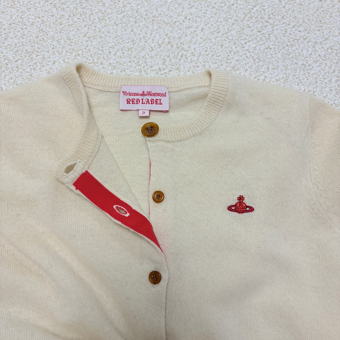 비비안웨스트우드 레드라벨 아이보리 울 가디건 상품이미지4