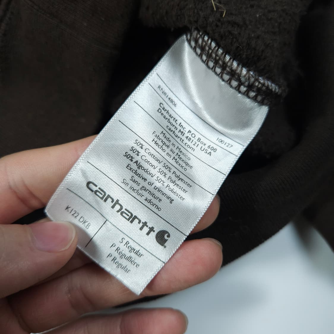 칼하트 후드집업 다크브라운 상품이미지6