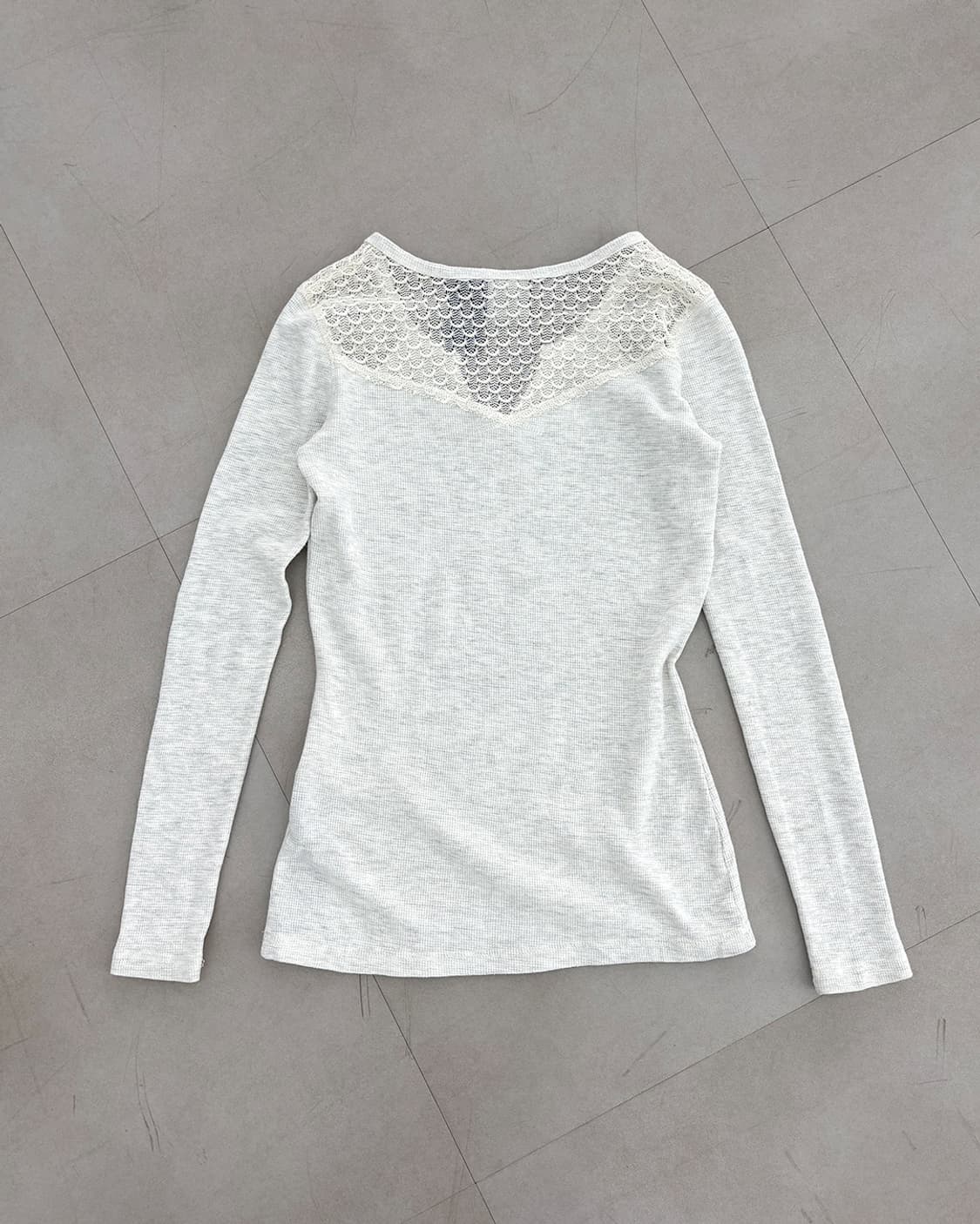 HARLEY DAVIDSON 숄더 레이스 배색 90s 그래픽 와플 티 상품이미지5