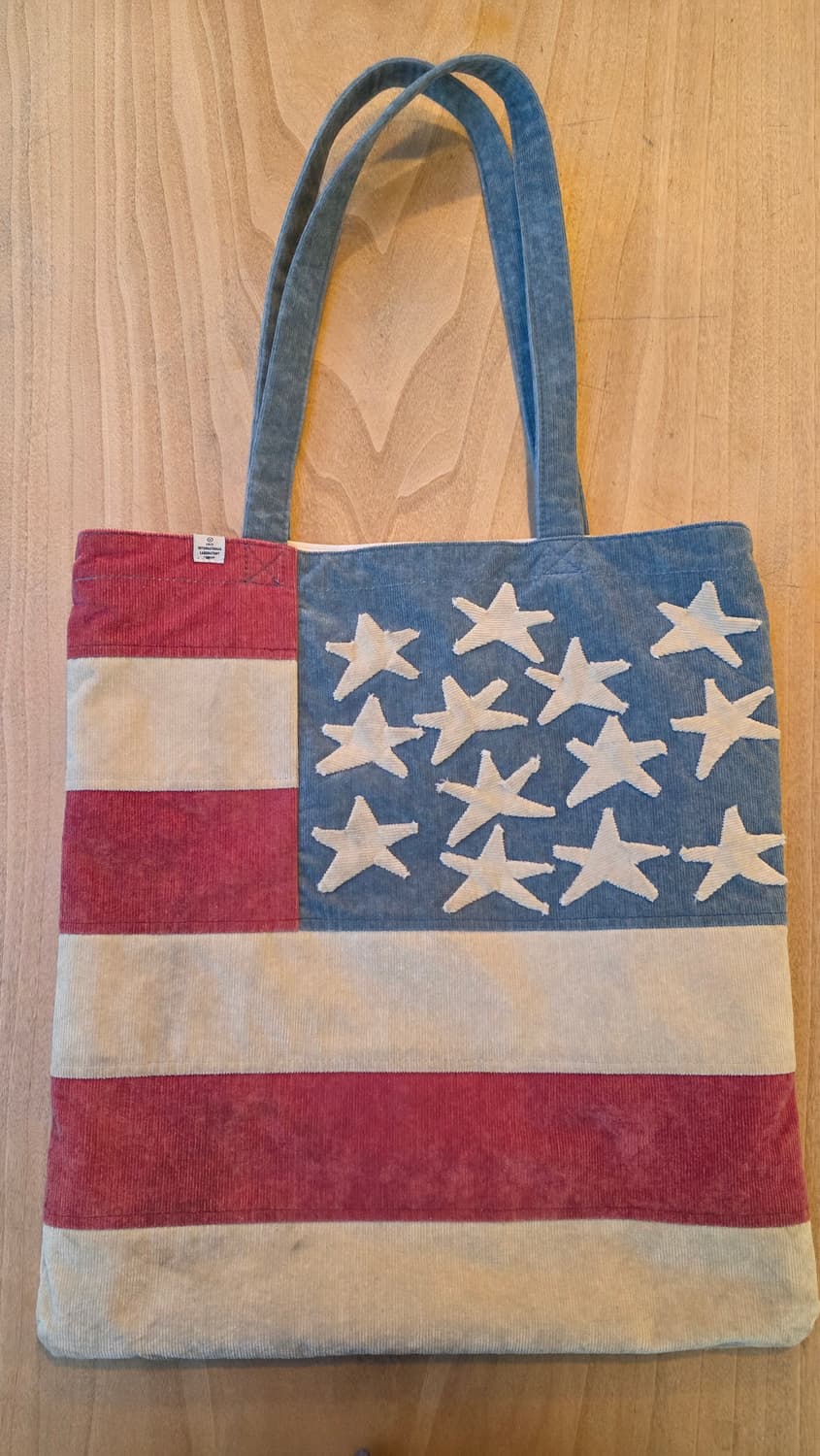비즈빔 16시즌 USA 플래그 성조기 스웨이드 토트백 상품이미지2