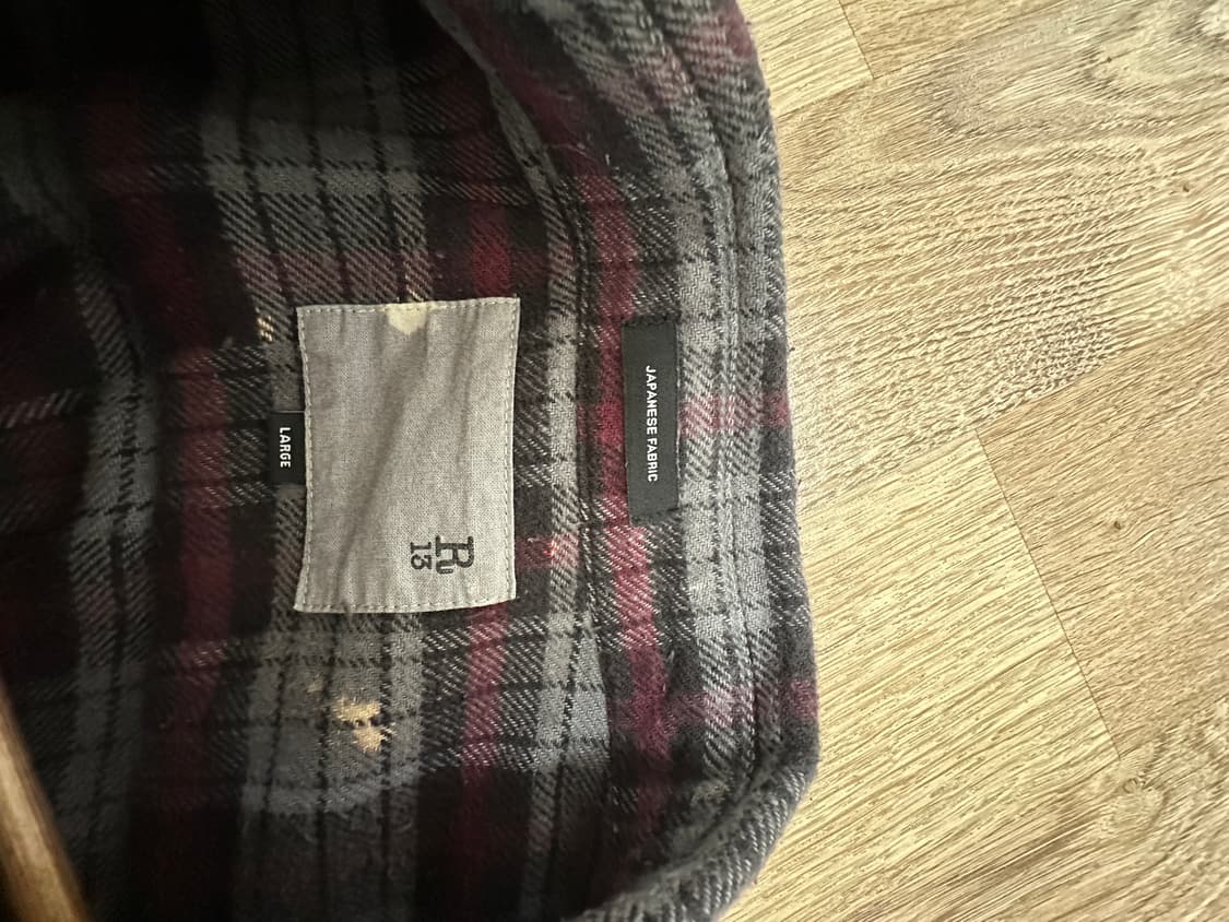 R13 체크셔츠 L 상품이미지6