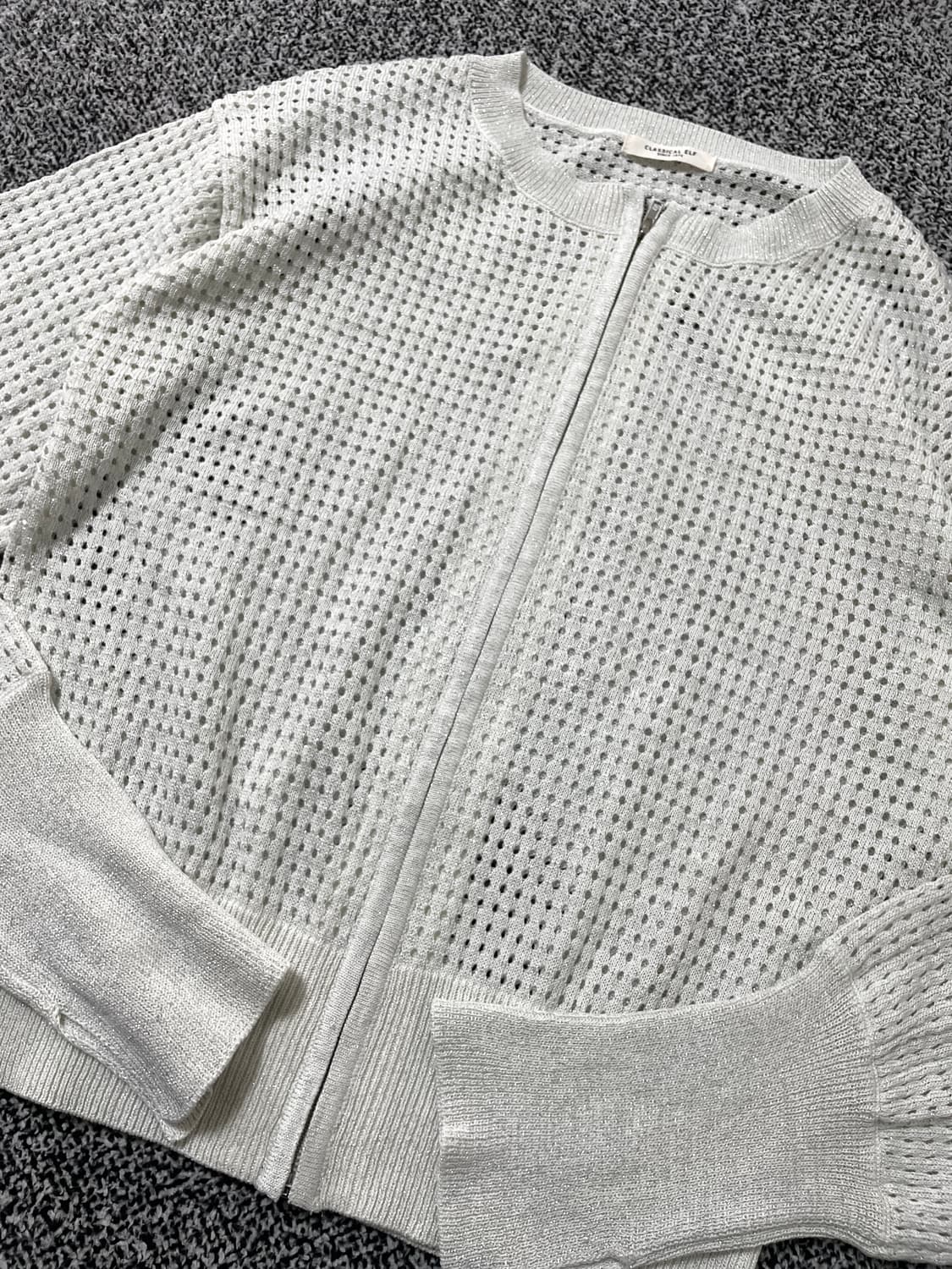 vinteちきゅ. Classical Elf 크로셰 글리터 니트 가디건 상품이미지2