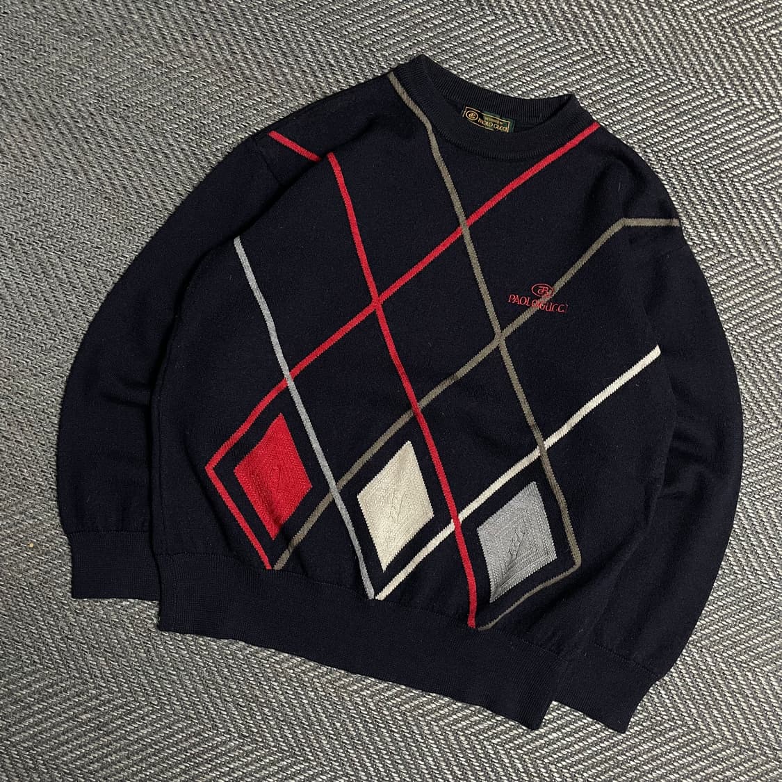 Paolo Gucci 아카이브 아가일 패턴 니트y 5198 상품이미지1