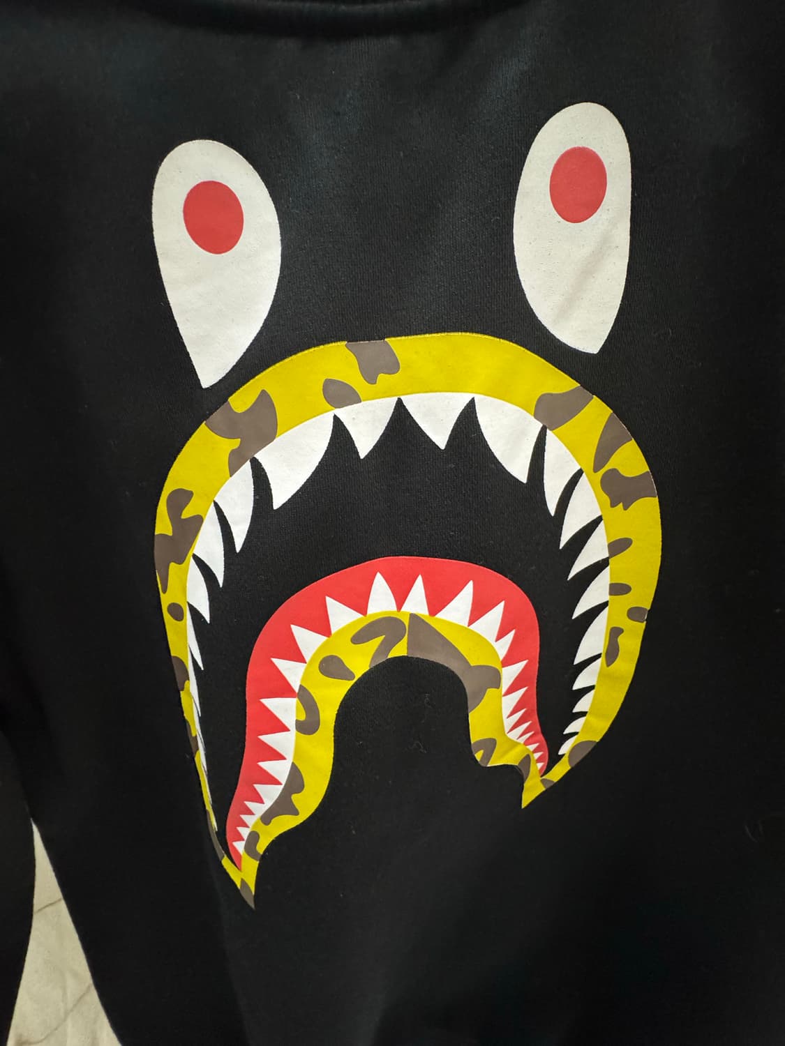 👕 스투시 × 베이프 샤크 크루넥 스웨트셔츠 (Black) 상품이미지9