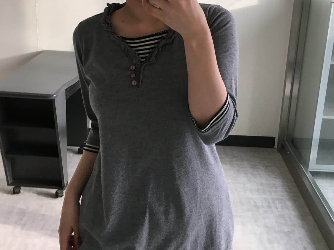 frill henley tee 상품이미지2