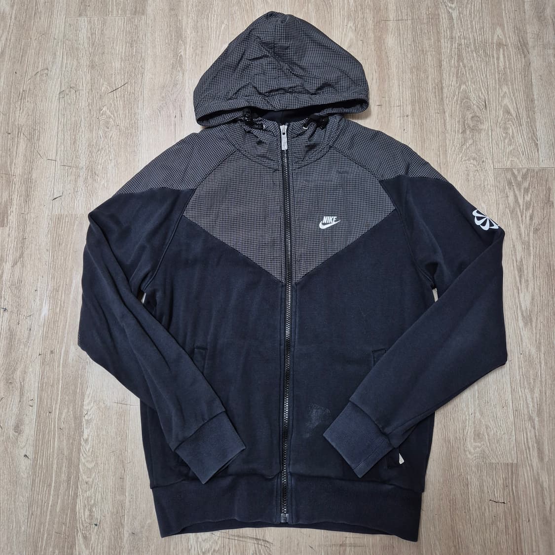 나이키 스우시 스포츠웨어 나일론 배색 후드집업 M(95) 상품이미지1