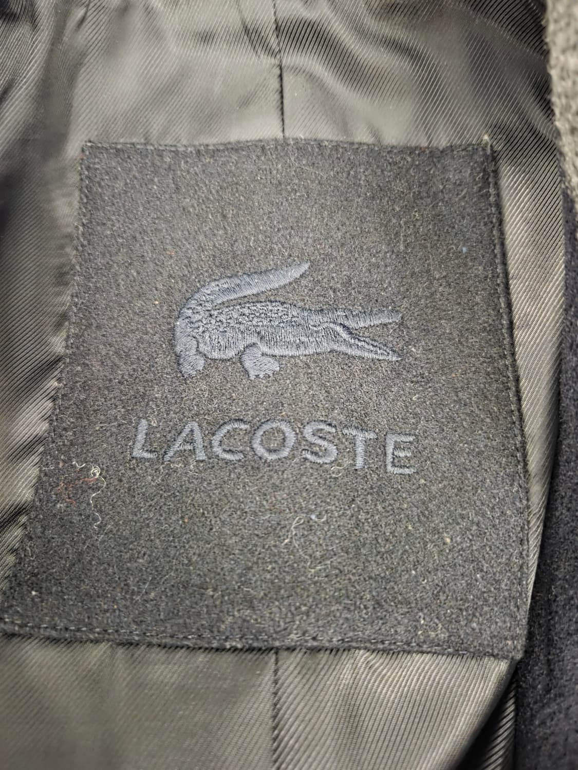 라코스테(LACOSTE) 모(울) 90% 배색 카라 코트 상품이미지6