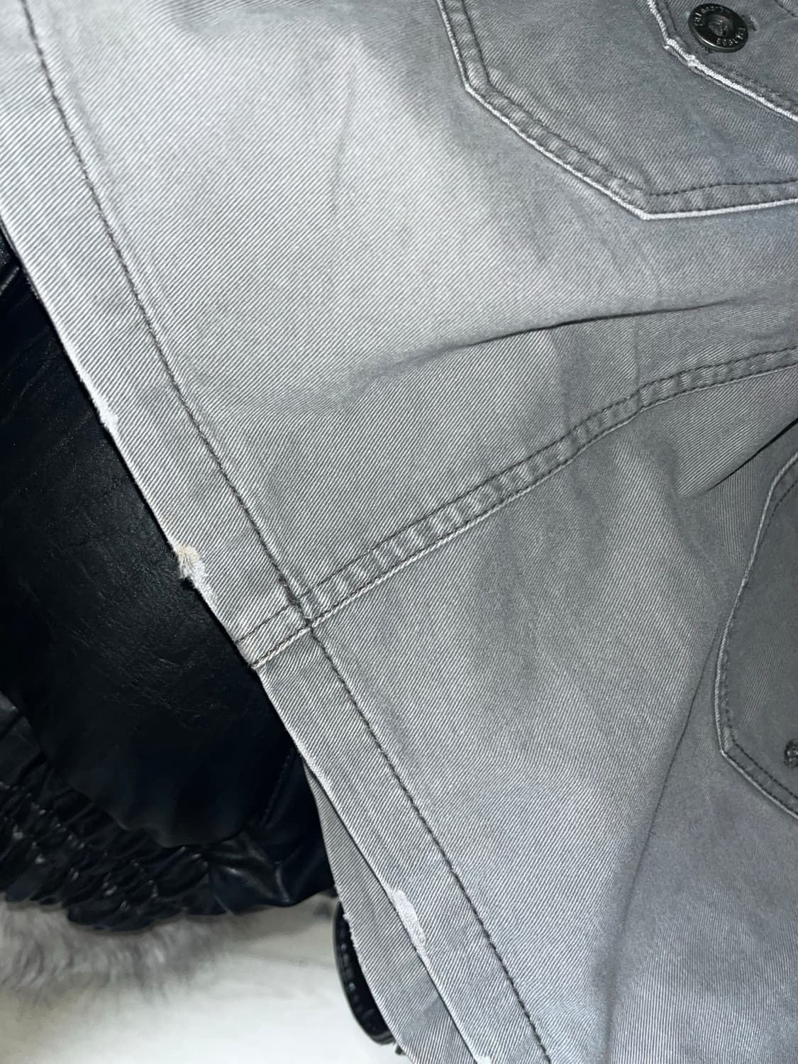 Y2k 펑크 스터드 포켓 디테일 카고치마 그레이 상품이미지5